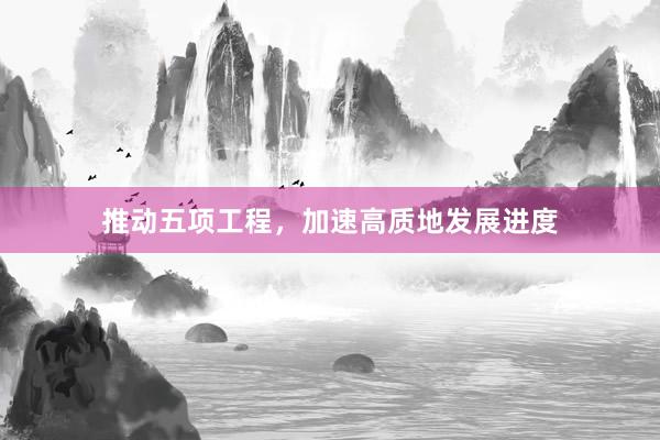 推动五项工程，加速高质地发展进度
